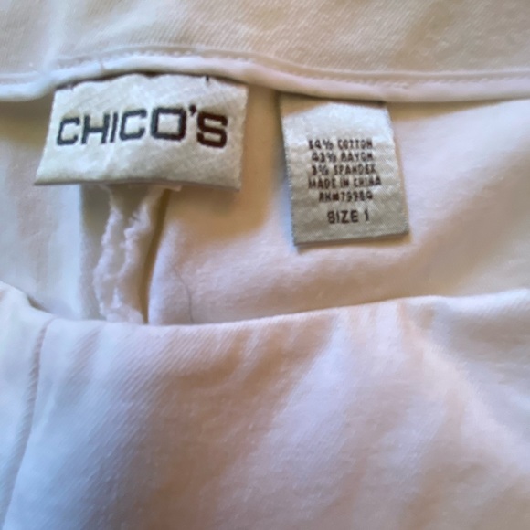 Chicos womens white pants side zipper (8) - Picture 6 of 6